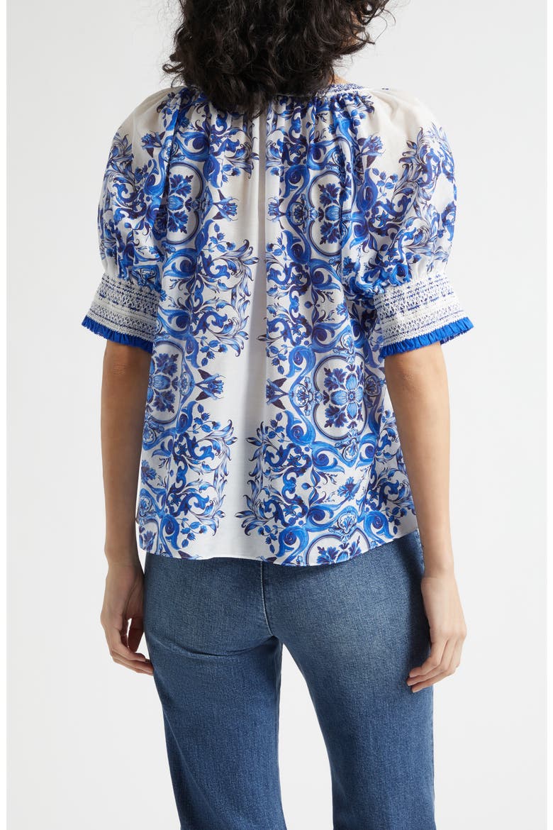 Thalia Floral Print Top, Alternate, color, SOLSTICE