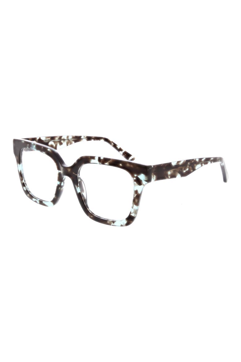 51mm Chunky Square Reading Glasses, Alternate, color, BLUE DEMI