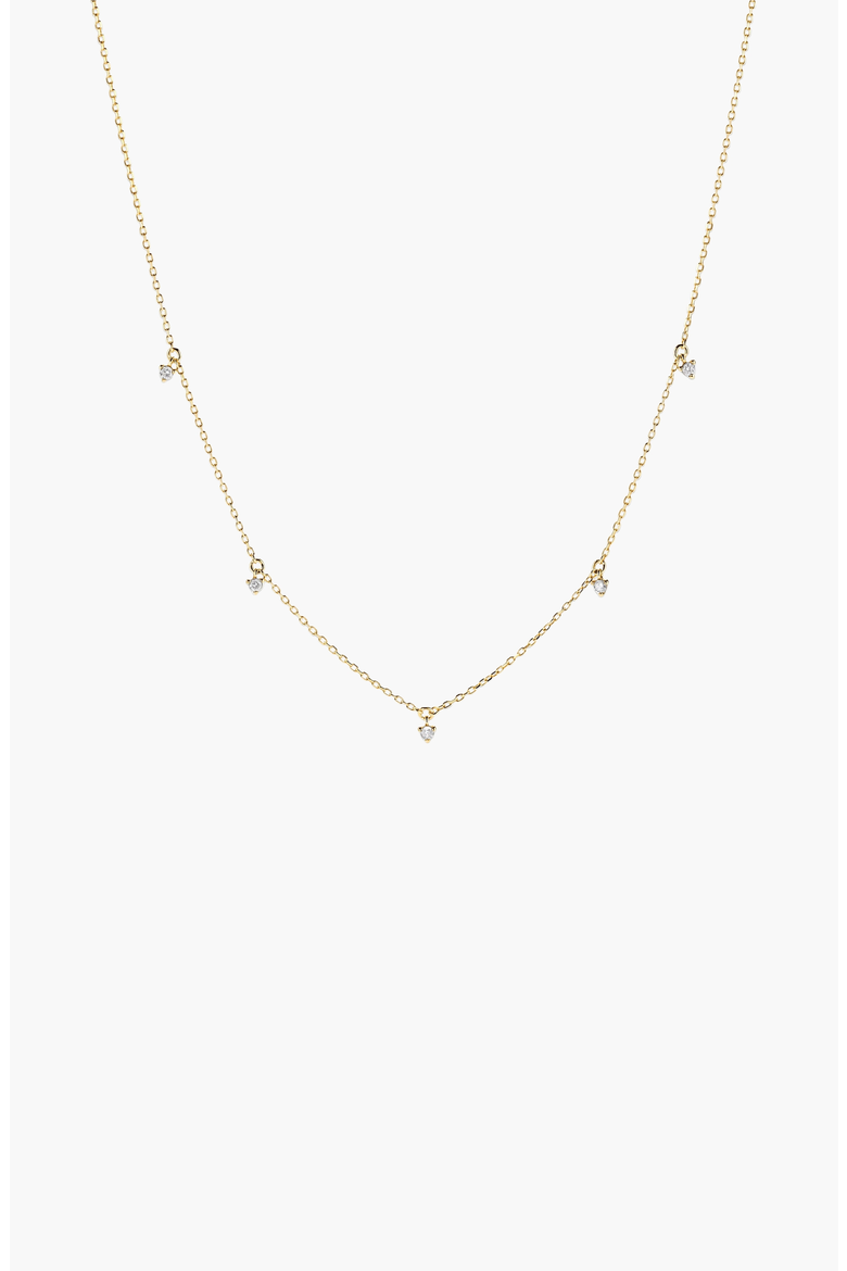 Multi Station Diamond Necklace, Main, color, Yellow Gold