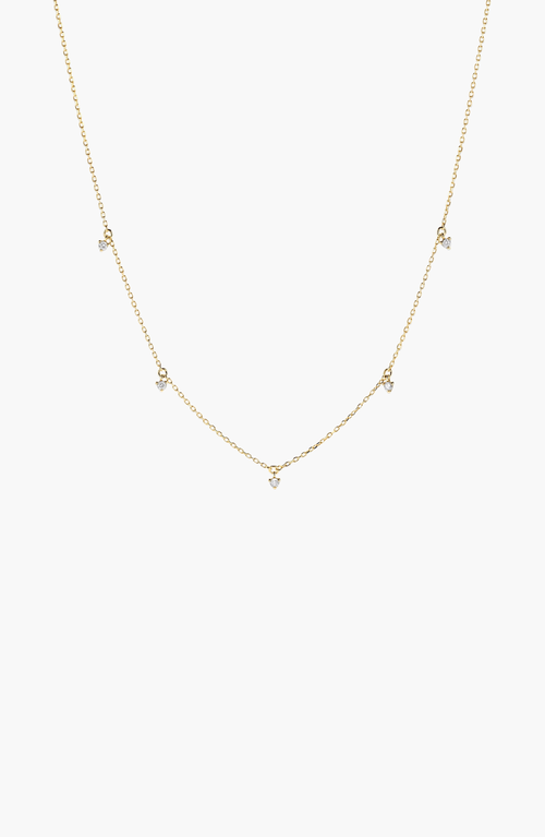 Mejuri Multi Station Diamond Necklace In Yellow Gold