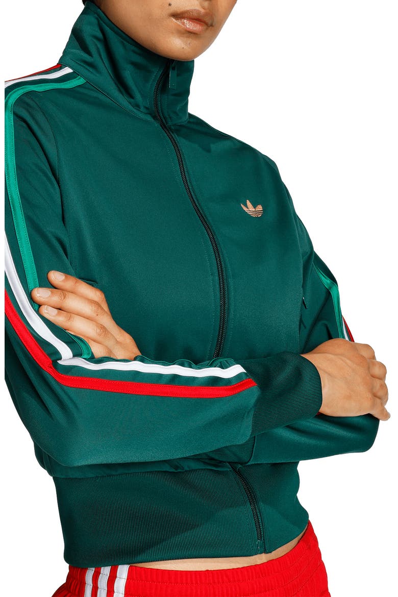 Firebird Recycled Polyester Track Jacket, Alternate, color, TEAM GREEN/ WHITE/ SCARLET