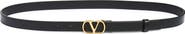 Valentino Garavani VLOGO Signature Skinny Leather Belt