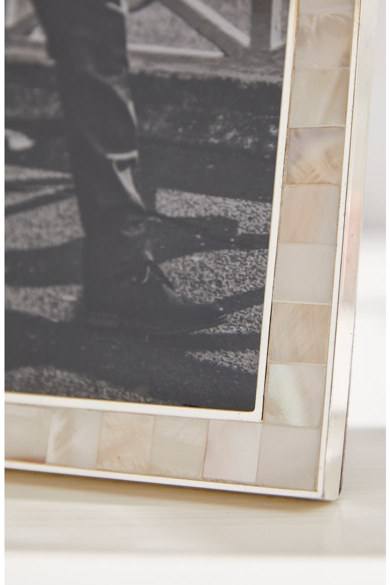 Mother-of-Pearl Picture Frame, Alternate, color, WHITE