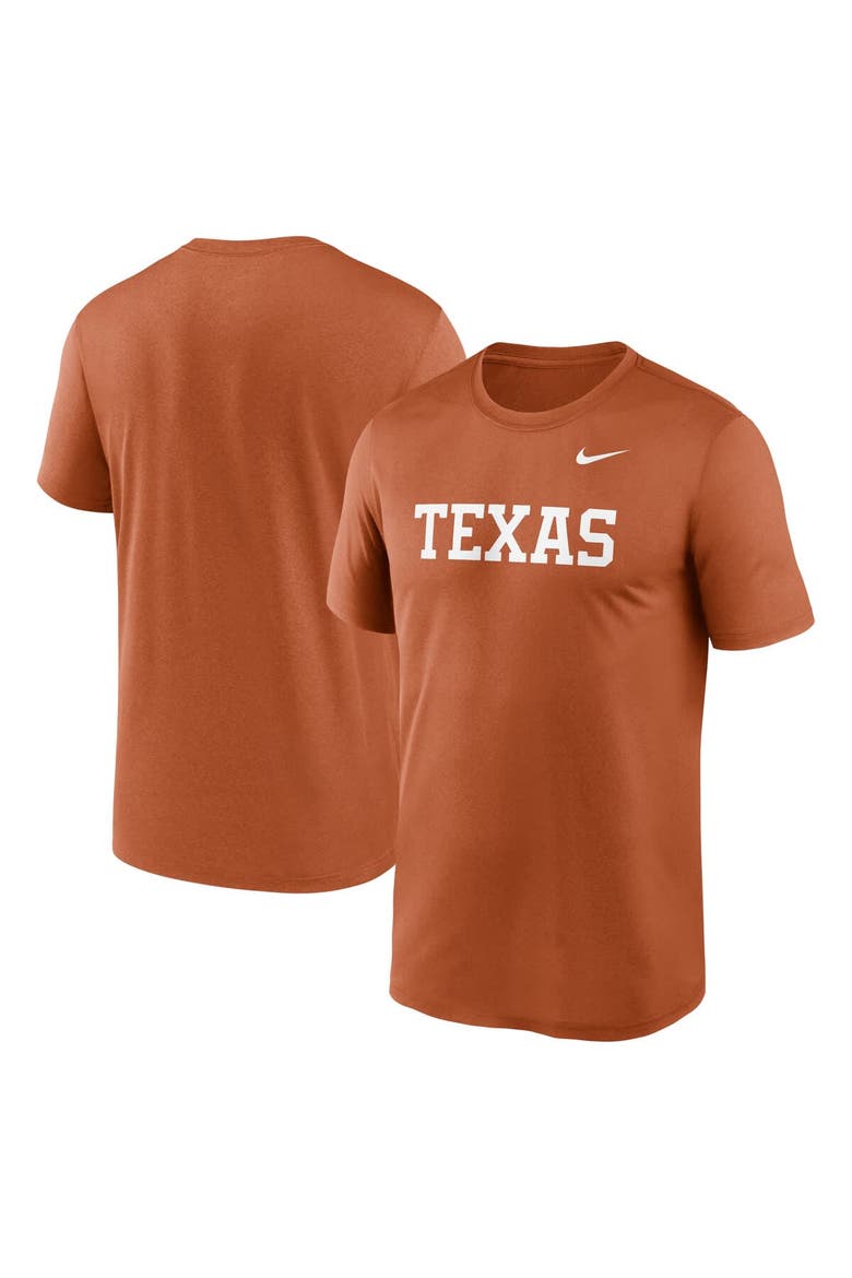 Men's Nike Texas Orange Texas Longhorns Primetime Legend Wordmark T-Shirt, Main, color, Burnt Orange