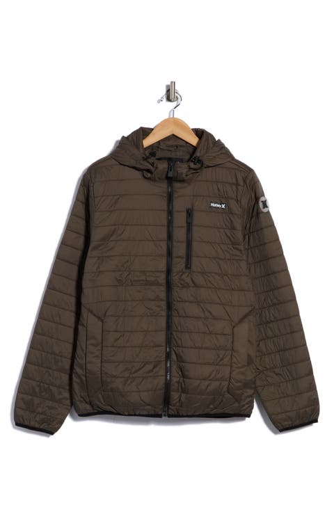 Balsami Quilted Nylon Hooded Jacket