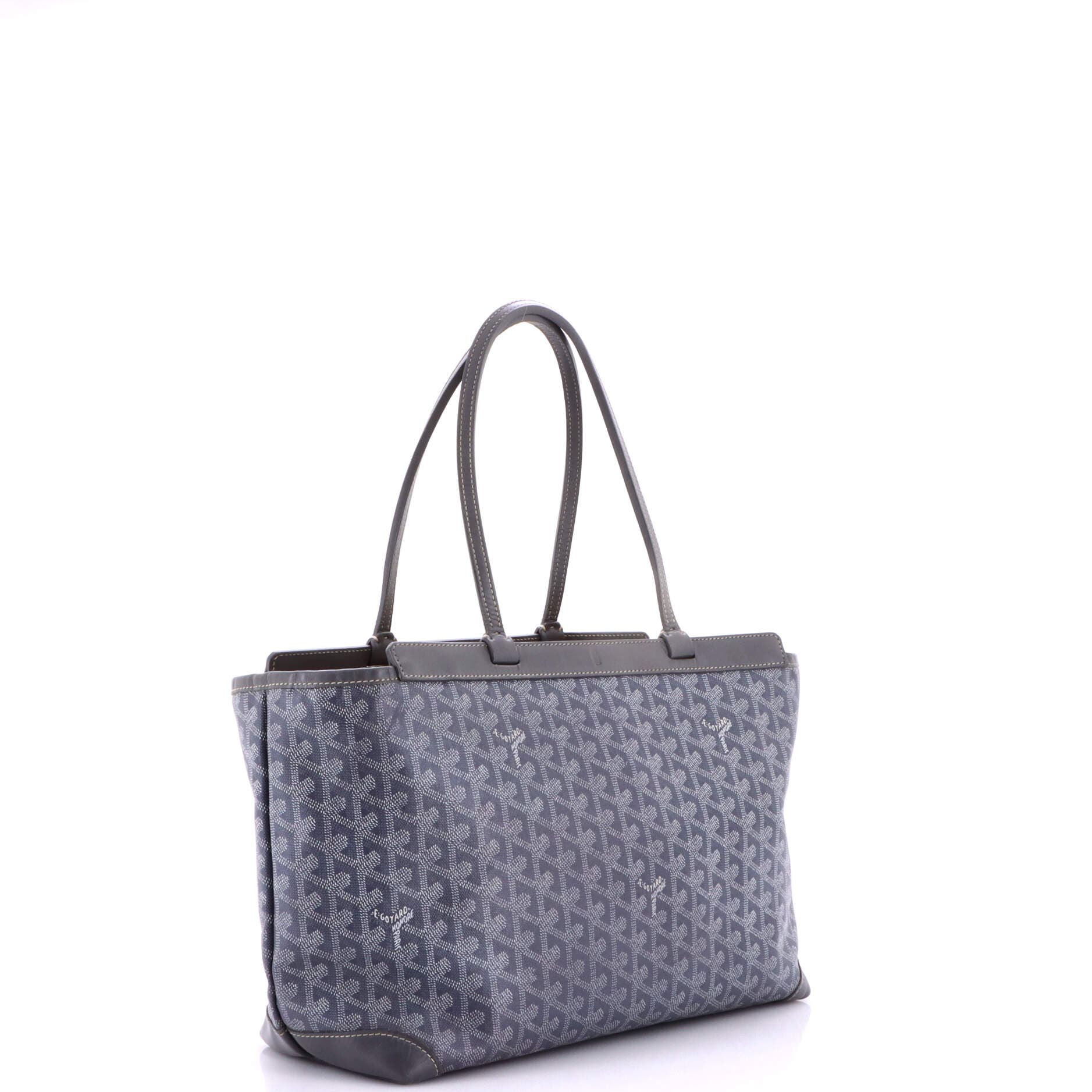 Pre-Owned Goyard Bellechasse Bag Coated Canvas PM, Alternate, color, Gray