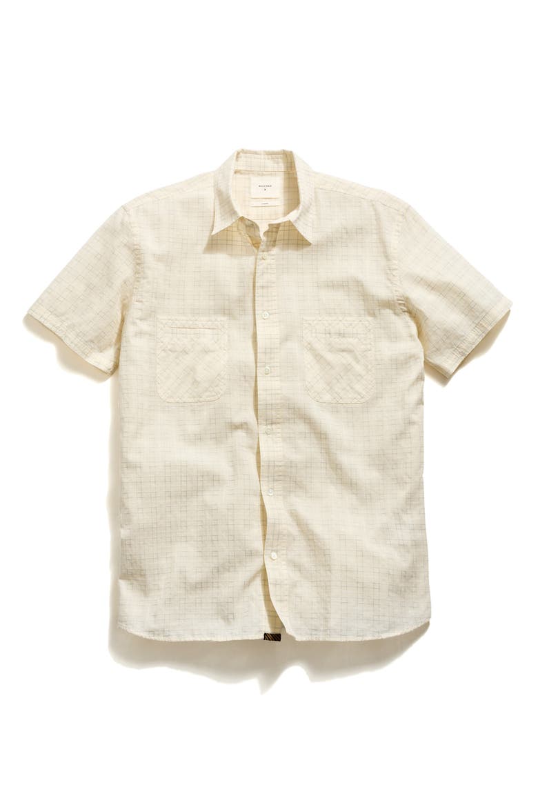 Corded Plaid Donelson Short Sleeve Button-Up Shirt, Alternate, color, TINTED WHITE MULTI