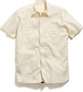 Billy Reid Corded Plaid Donelson Short Sleeve Button-Up Shirt