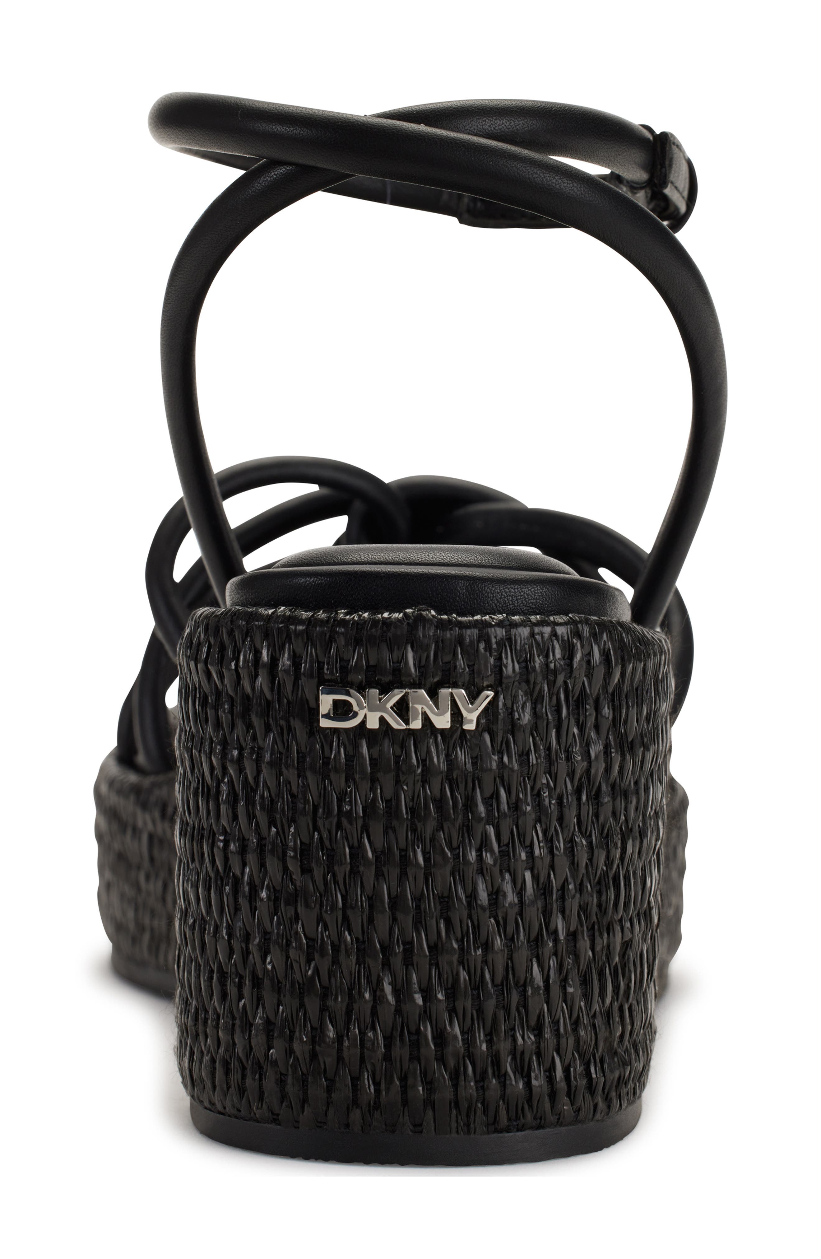 DKNY Cyrilla Wedge Platform Sandal, Alternate, color, Black