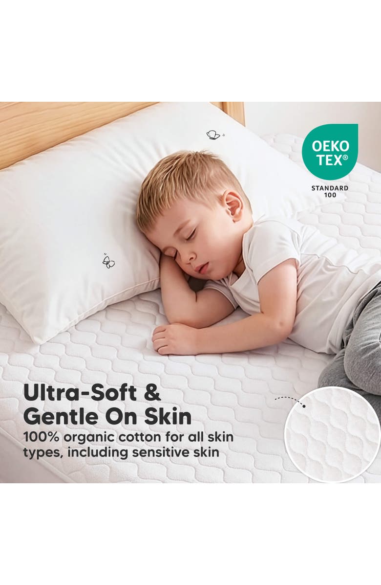 KeaBabies 1-Pack Mavy Protect+ Waterproof Twin Mattress Protectors, Alternate, color, Soft White