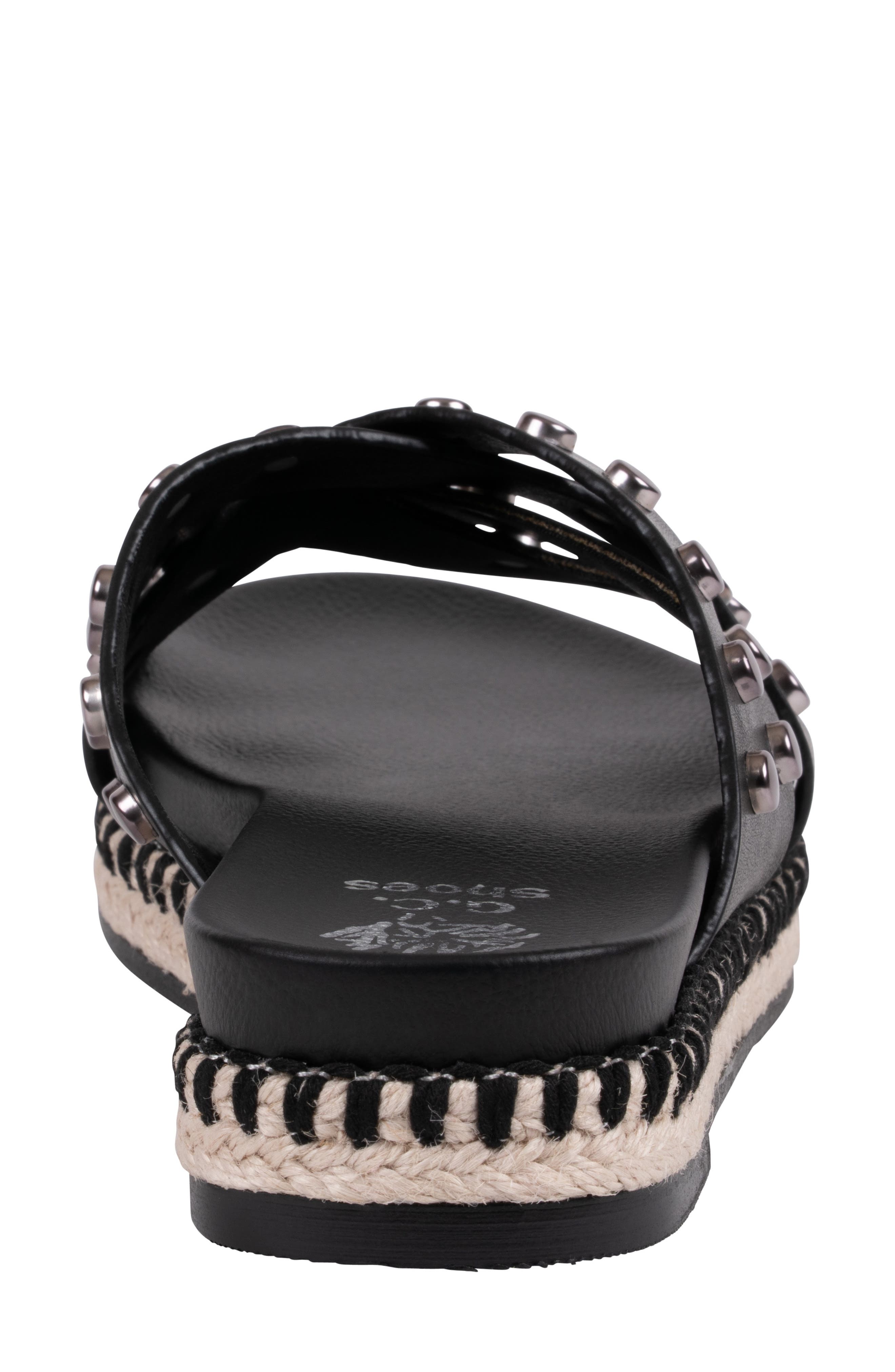 GOOD CHOICE NEW YORK Loola Studded Espadrille Sandal, Alternate, color, Black