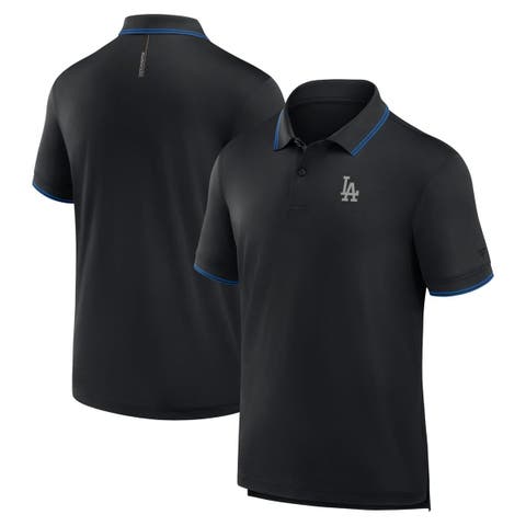 Men's Fanatics Black Los Angeles Dodgers Front Office Move Mono Pique Polo