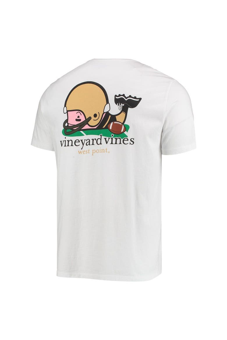 Men's Vineyard Vines White Army Black Knights Football Whale T-Shirt, Alternate, color, White