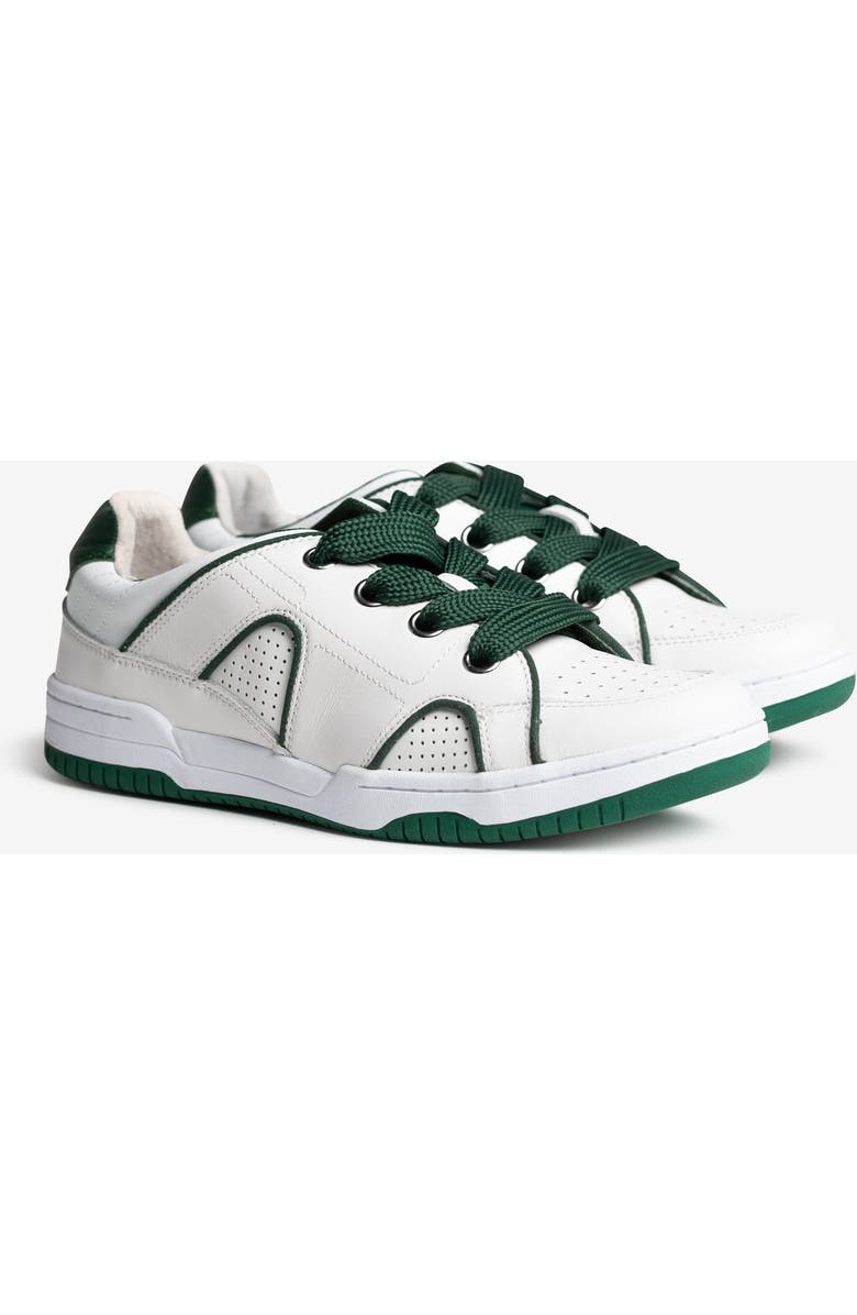 Freshy Steezy Lites Sneaker, Alternate, color, White/Green