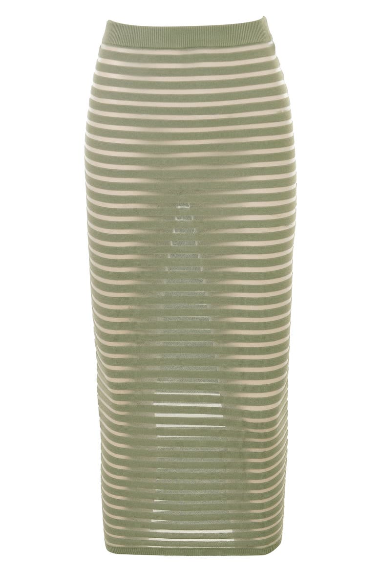 Margo Stripe Sweater Skirt, Alternate, color, LONDON FOG