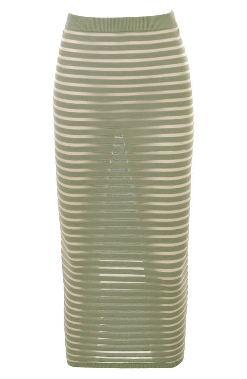 House Of Cb Margo Stripe Sweater Skirt In Gray