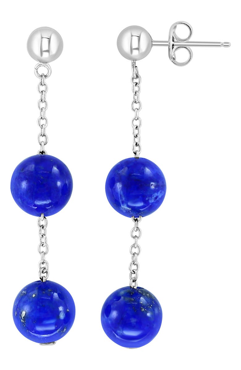 EFFY Double Blue Lapis Chain Drop Earrings, Main, color,
