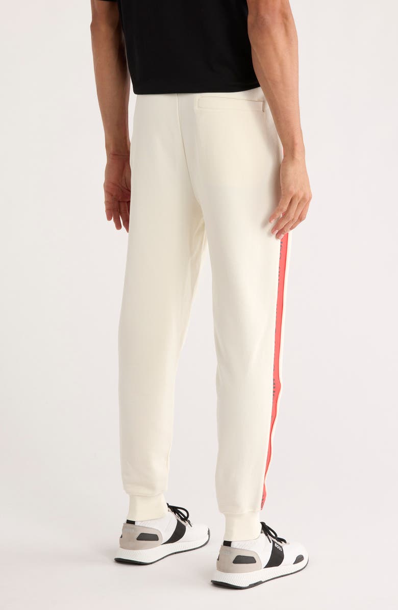 HUGO Darpraccio Logo Tape Cotton Pants, Alternate, color, Open White