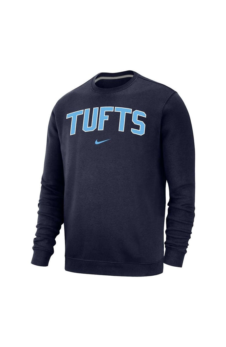 Nike Men's Nike Navy Tufts University Jumbos Arch Club Fleece Pullover Sweatshirt, Alternate, color,