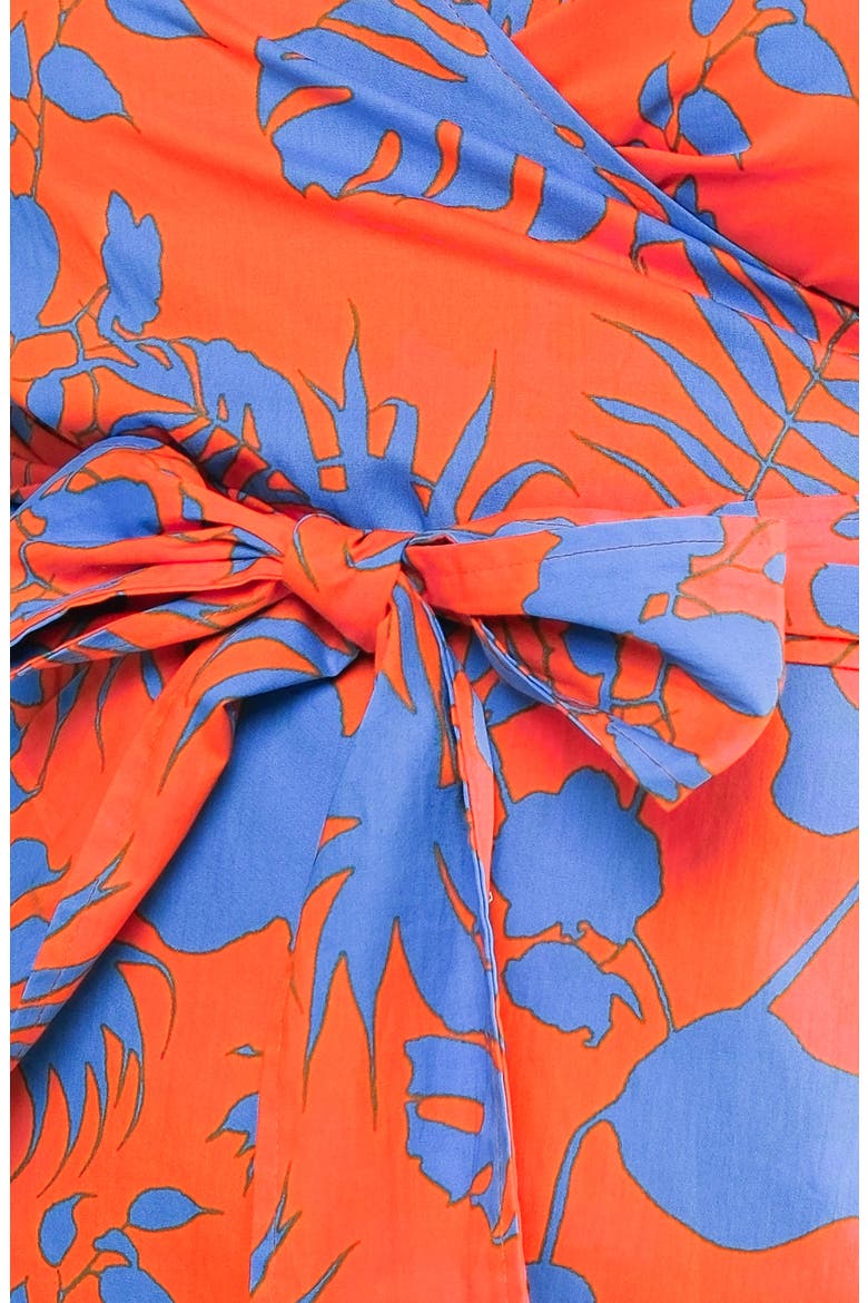 Cotton Wrap Top, Alternate, color, ORANGE