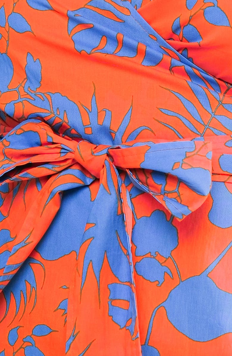 FLYING TOMATO Cotton Wrap Top, Alternate, color, Orange