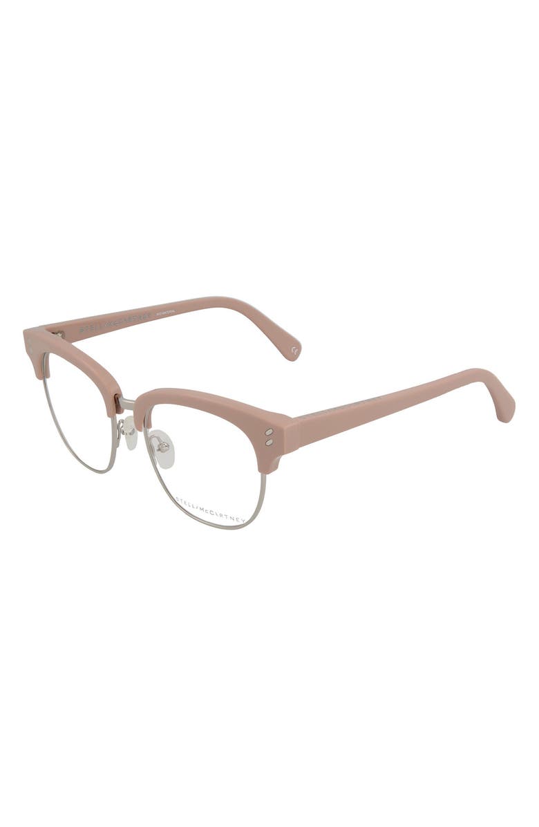 Stella McCartney 49mm Square Optical Frames, Alternate, color,