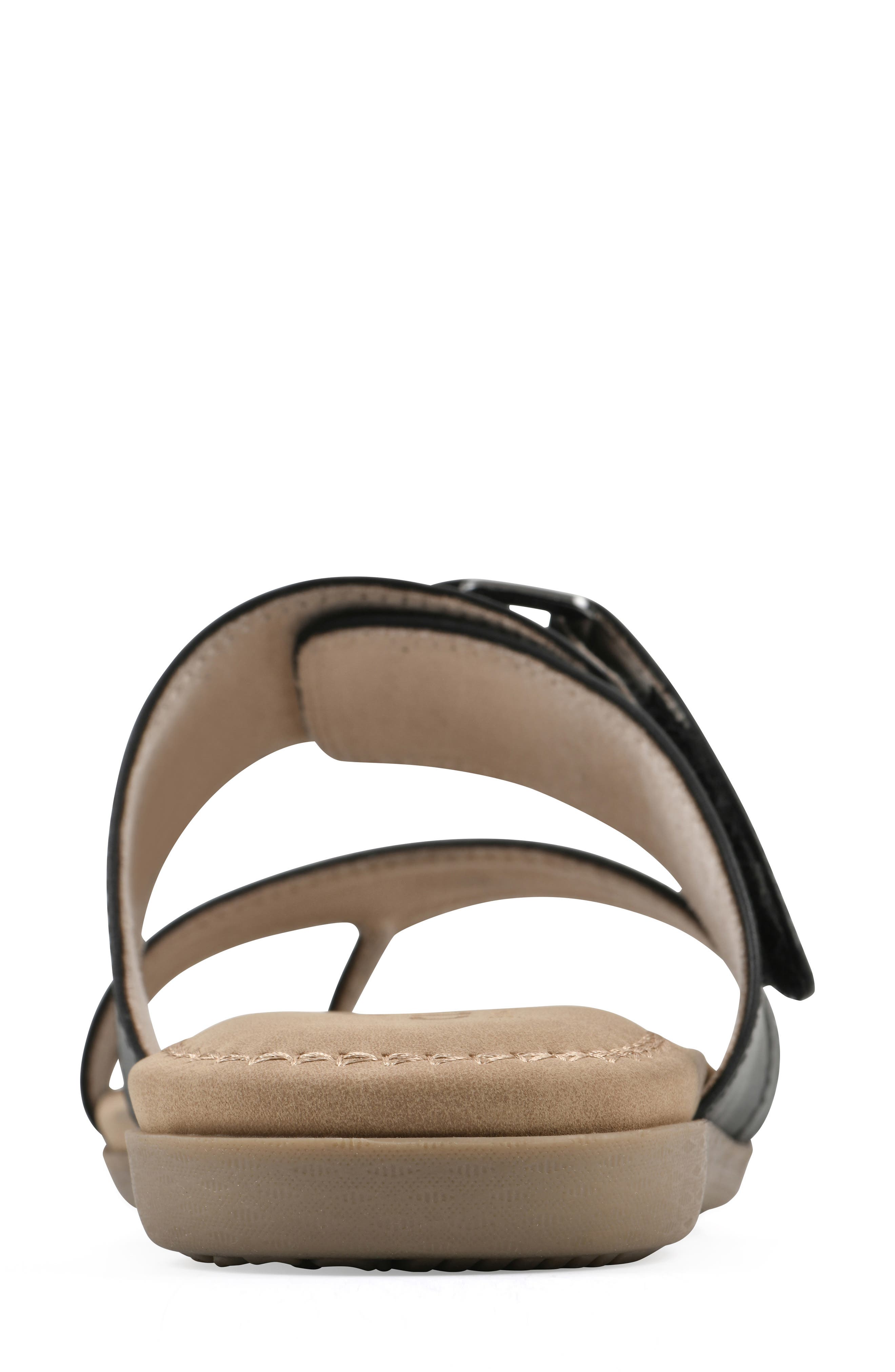 Fancify Toe Loop Sandal, Alternate, color, BLACK/ BURNISHED/ SMOOTH