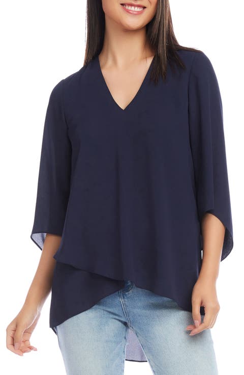 Asymmetrical Crepe Top (Regular & Petite)
