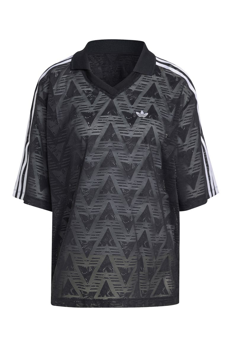 Oversize Lace Football Jersey, Alternate, color, BLACK/ /