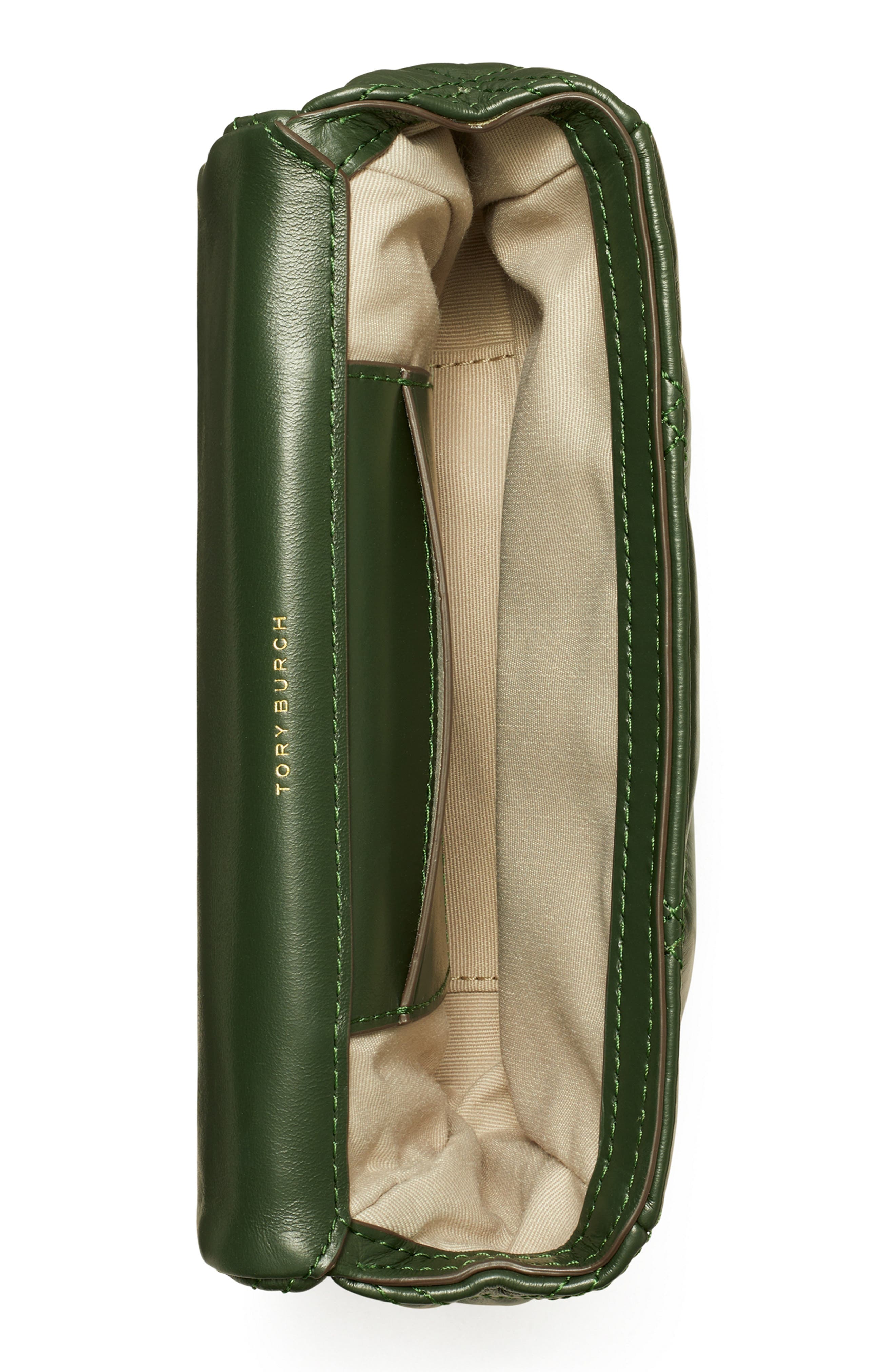 Tory Burch Mini Kira Diamond Quilted Leather Crossbody Bag, Alternate, color, 