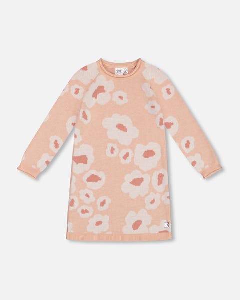 Deux Par Deux Heart Mesh Jaquard Dress - Azalea Pink Deux Par Deux Heart Mesh Jaquard Dress - Azalea Pink