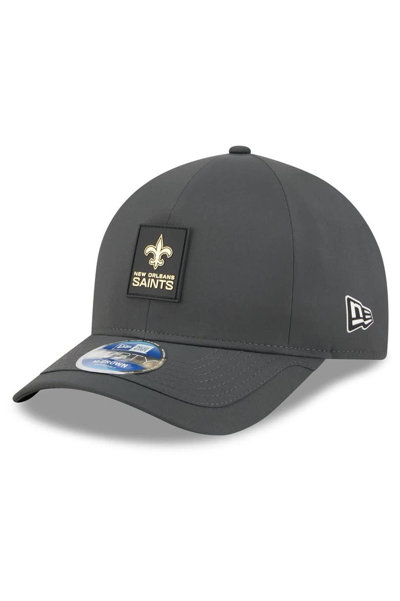 Men's New Era Charcoal New Orleans Saints 2025 Sideline Cold Weather 9FORTY M-Crown Adjustable Hat, Main, color, Charcoal