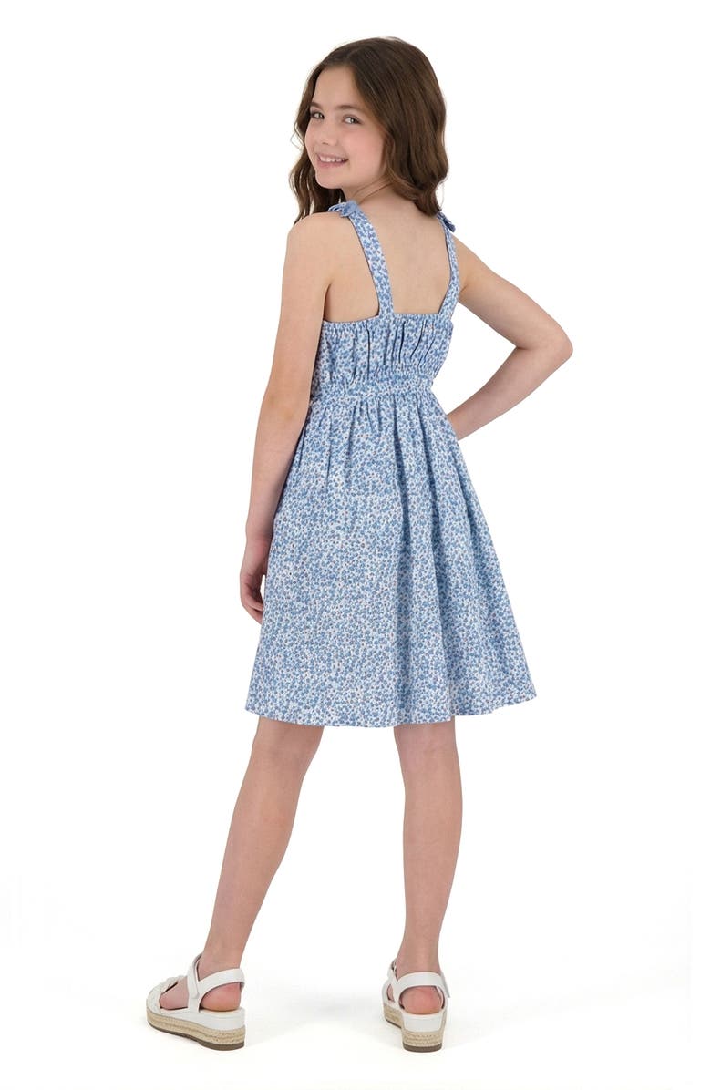 Andy & Evan Kids' Coutout Cordroy Dress, Alternate, color, Blue Floral
