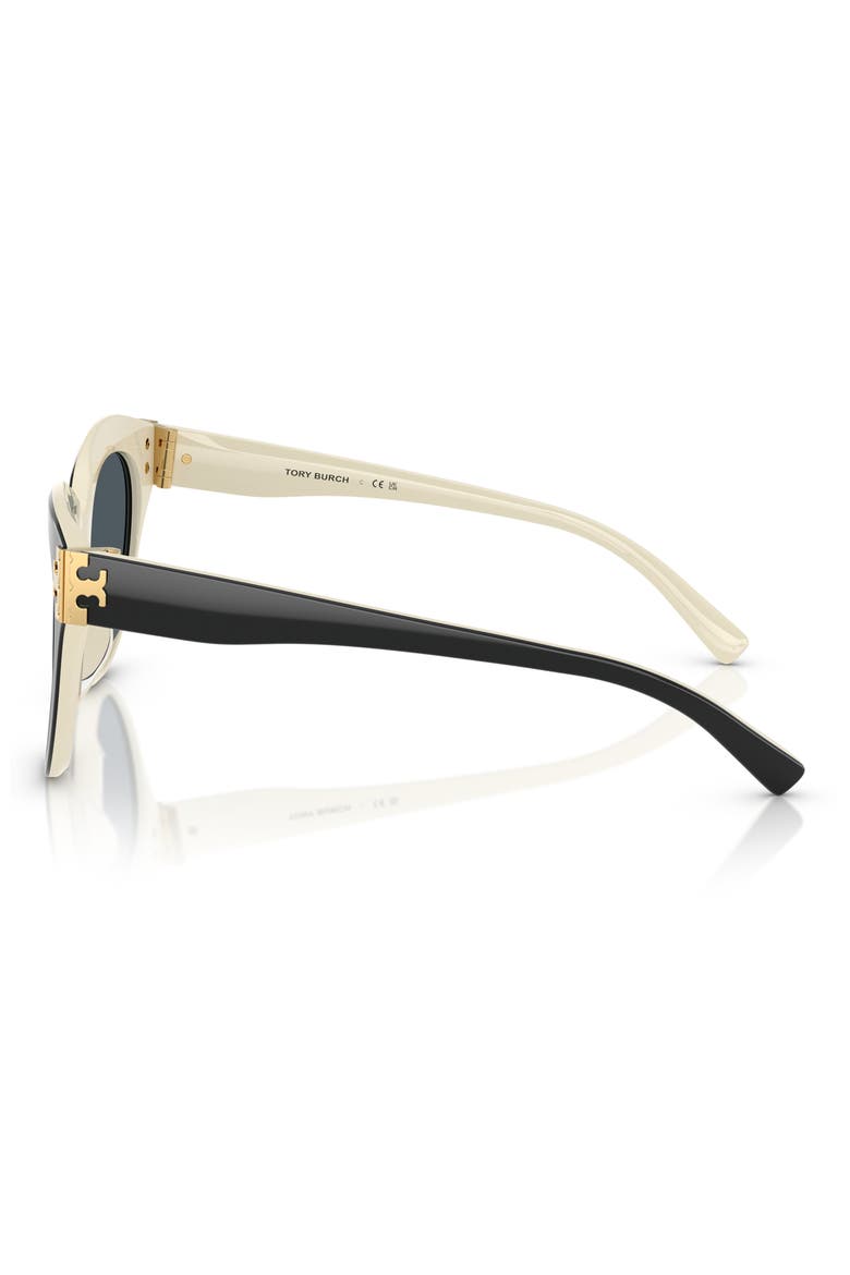 53mm Phantos Sunglasses, Alternate, color, BLACK/IVORY