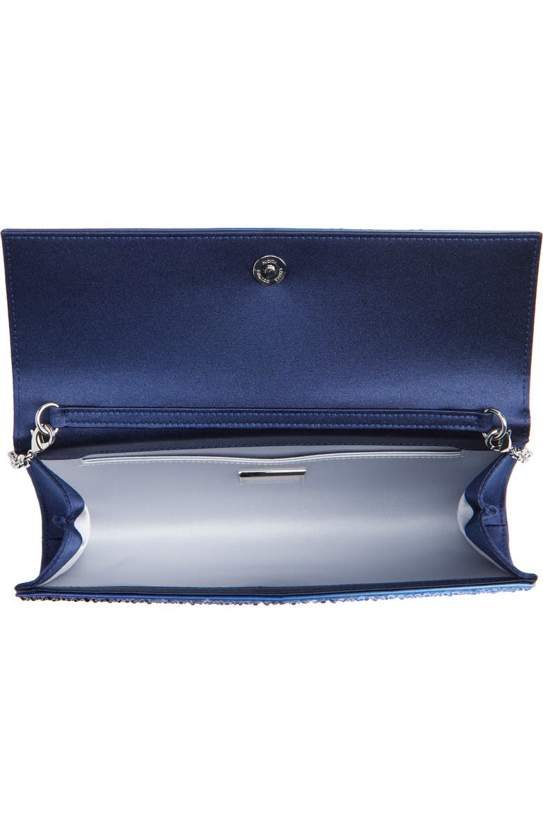 JUDITH LEIBER COUTURE Perry Crystal Embellished Satin Clutch, Alternate, color,