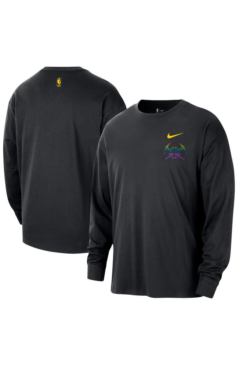 Nike Men's Nike  Black Denver Nuggets 2025/26 City Edition Remix Essential Logo Long Sleeve T-Shirt, Main, color, Black
