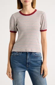 rag & bone The Essential Rib Striped Tee