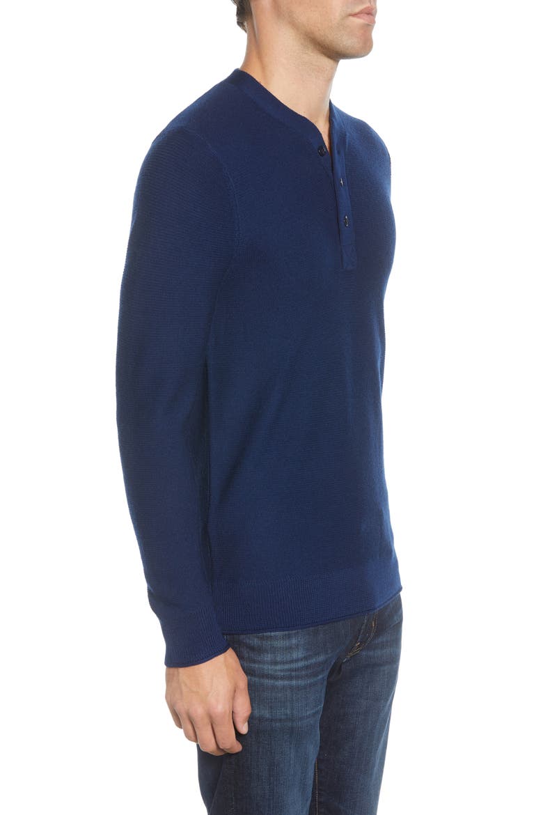 Merino Wool Knit Henley, Alternate, color, INKWELL