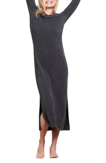 Barefoot Dreams Cozychic Ultra Lite Hooded Dress In Gray