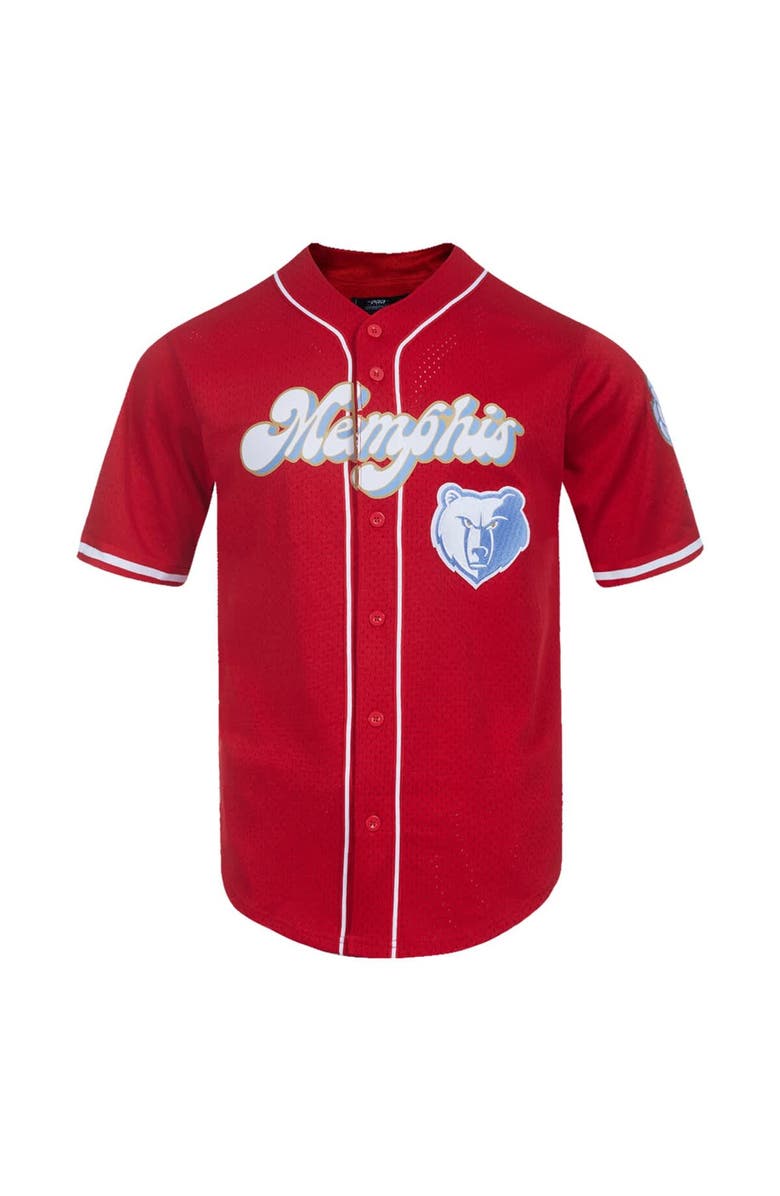 PRO STANDARD Men's Pro Standard Red Memphis Grizzlies 2024/25 City Edition Mesh Baseball Jersey, Alternate, color, 