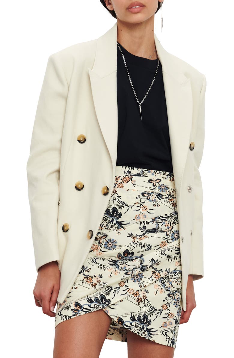 ba&sh Cesar Double Breasted Cotton Blazer, Main, color,