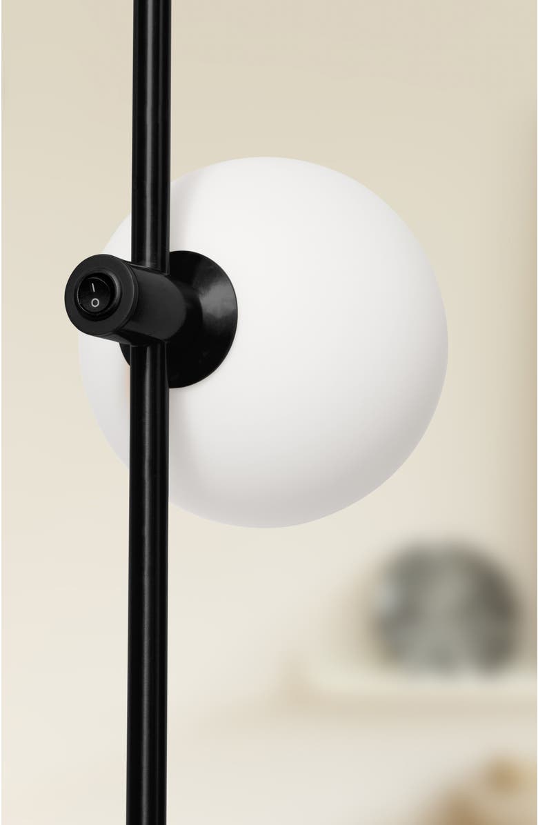 Brightech Equinox 62" LED Modern Sconce Wall Lamp with Glass Globe Shades, Alternate, color, Classic Black