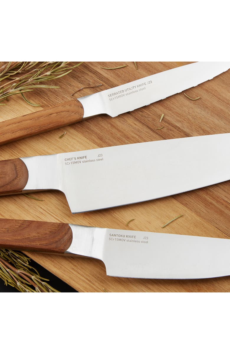 BergHOFF Dina 3-Piece Knife Set, Alternate, color, Brown