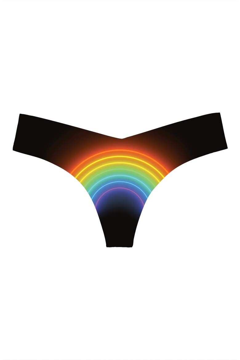 Print Thong, Alternate, color, PHOTO OP PEACOCK BLACK