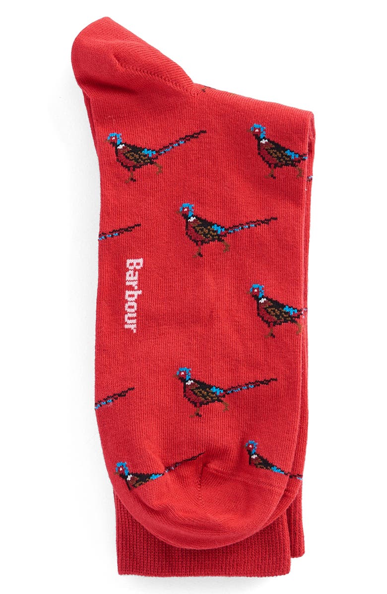 Barbour Mavin Pheasant Cotton Blend Crew Socks, Alternate, color,