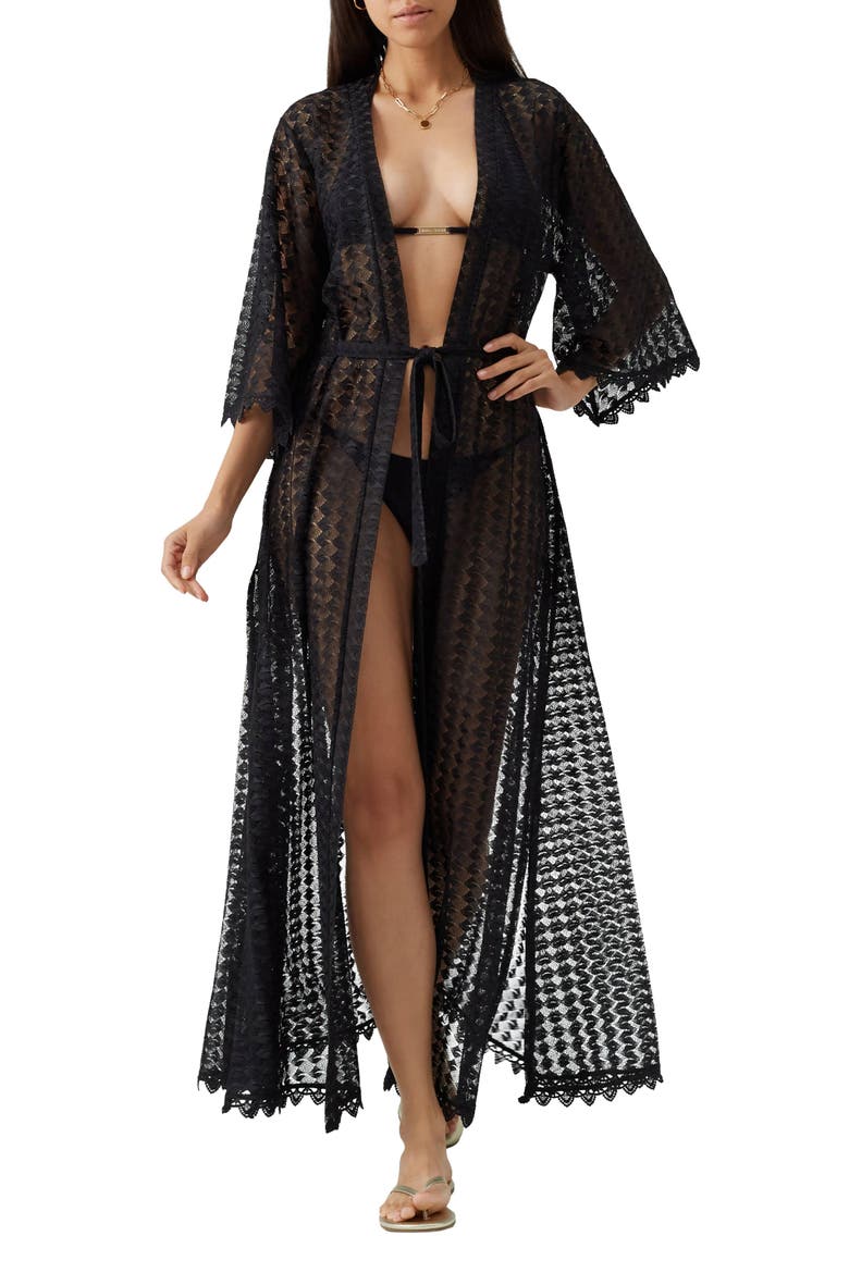 Tali Knit Cover-Up, Main, color, BLACK