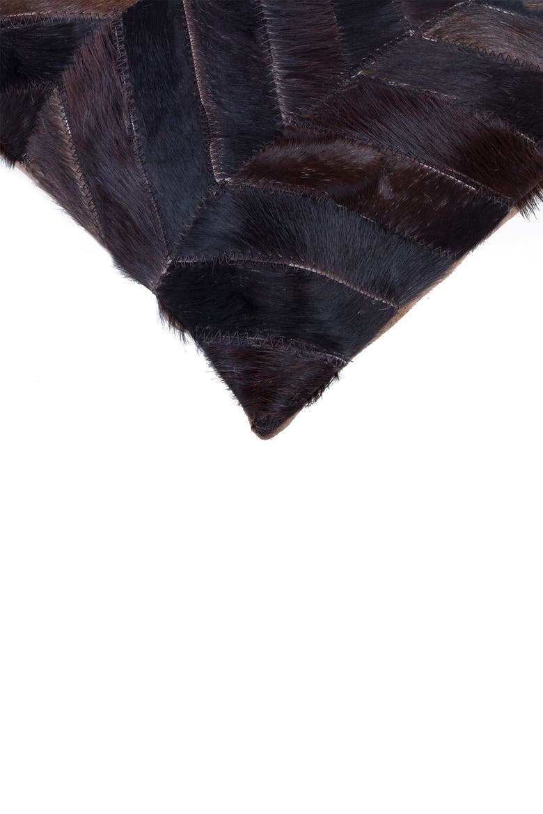 Torino Chevron Genuine Cowhide Pillow - 12" x 20" - Chocolate - Set of 2, Alternate, color, CHOCOLATE