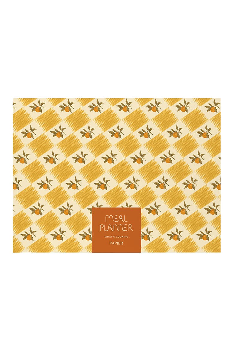 Orange Checked Meal Planner, Main, color, NO COLOR