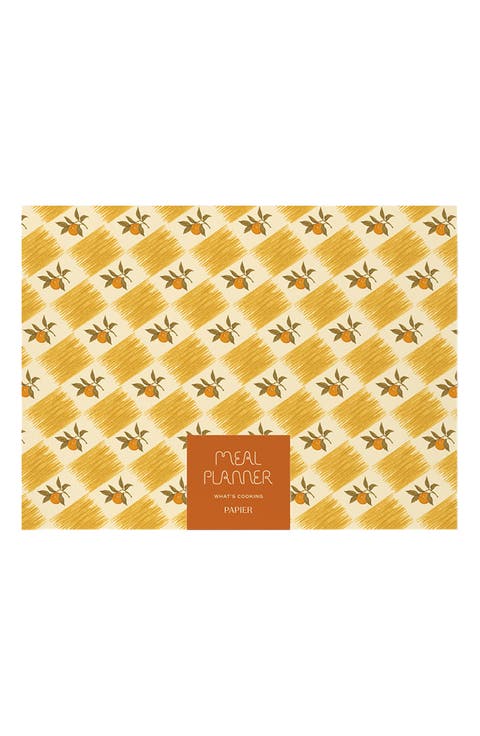 Orange Checked Meal Planner