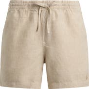 Polo Ralph Lauren Prepster 6-Inch Microcheck Linen Drawstring Shorts
